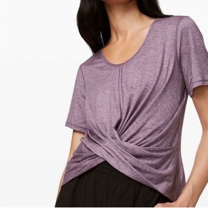 lululemon athletica Heather Purple Short Sleeve Tee Size 10